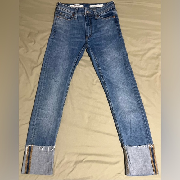 Pilcro and The Letterpress Size 24 Slim Straight Jeans with Cuff - Picture 2 of 3